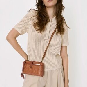 The Sak Tan Leather Crossbody Bag